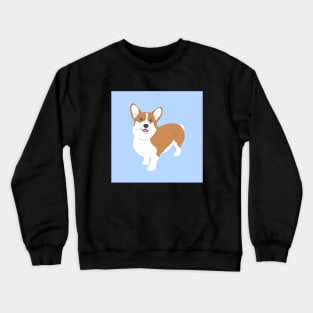 Corgi In Sky Blue Crewneck Sweatshirt